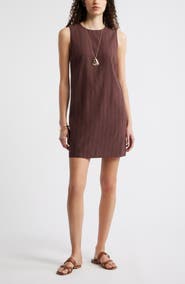 Nordstrom Sleeveless Linen Blend Minidress