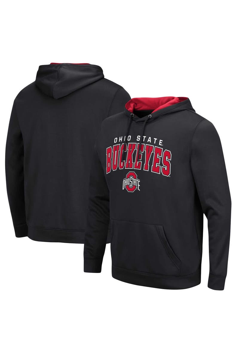 COLOSSEUM Men's Colosseum Black Ohio State Buckeyes Resistance Pullover Hoodie, Main, color, Black