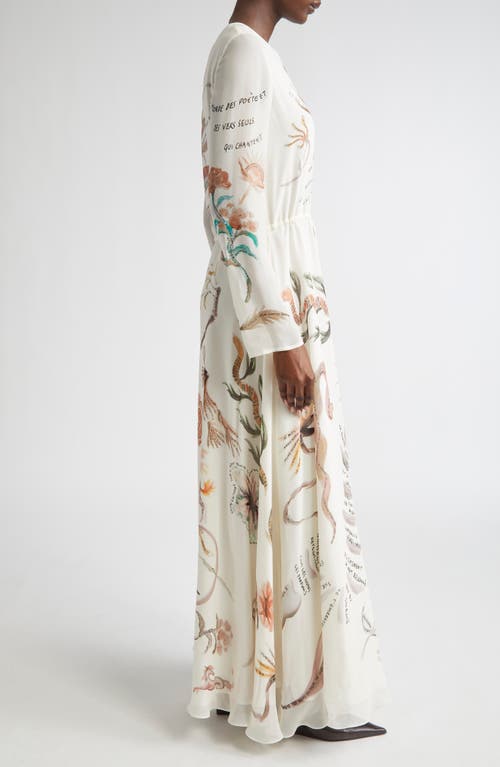 Altuzarra Sybbeline Long Sleeve Silk Georgette Maxi Dress
