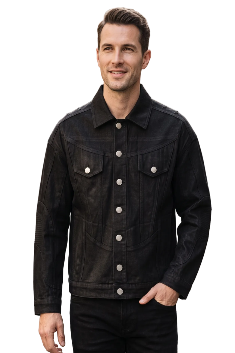 Faded Denim Jacket, Alternate, color, BLACK