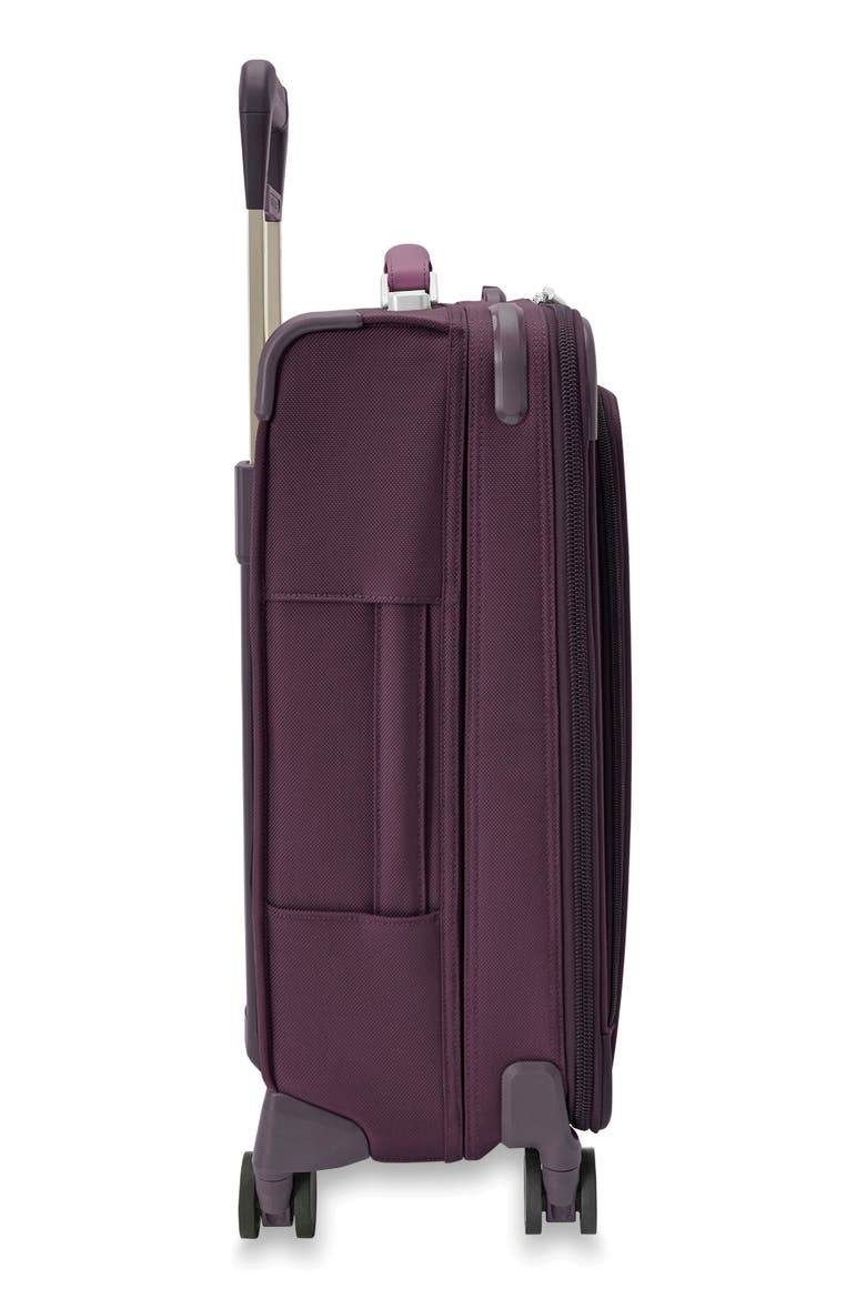 Baseline Essential 22-Inch Expandable Spinner Carry-On Bag, Alternate, color, PLUM