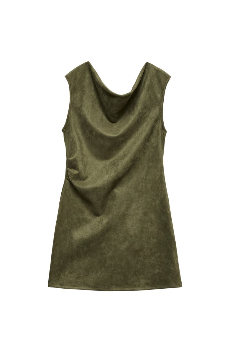 VERO MODA Bella Faux Suede Cowl Neck Sleeveless Shift Dress, Alternate, color, Winter Moss