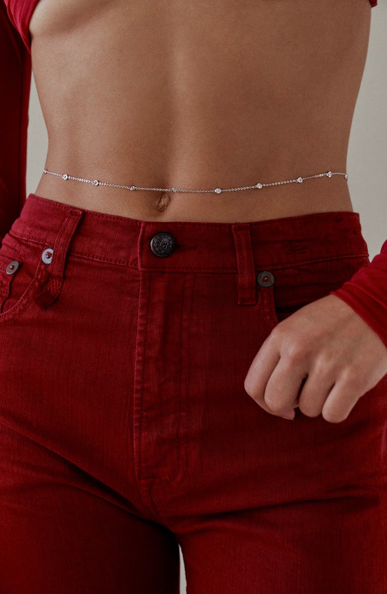 LILI CLASPE Andi Belly Chain, Alternate, color, Silver