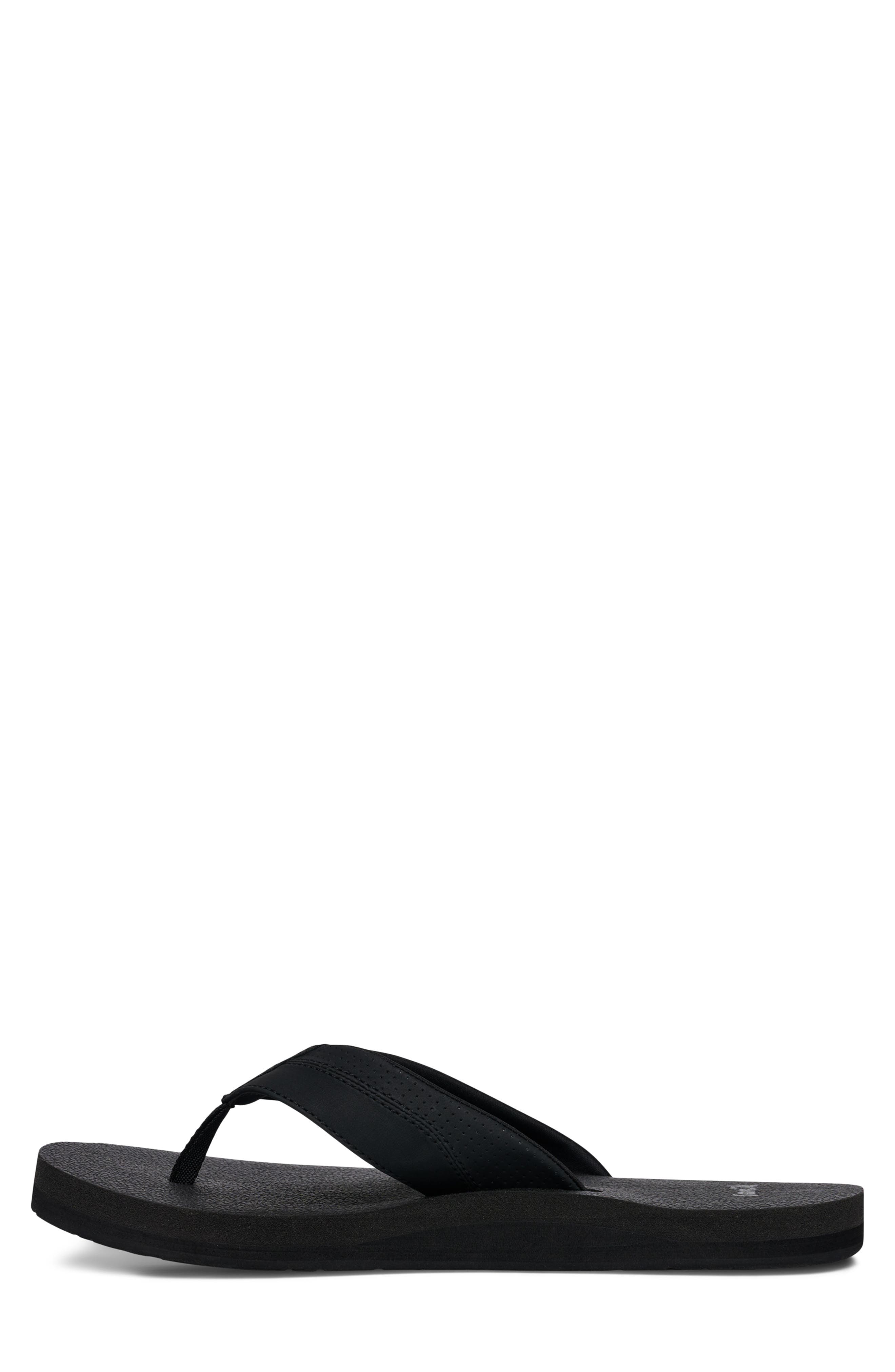 Beer Cozy IV Flip Flop, Alternate, color, BLACK