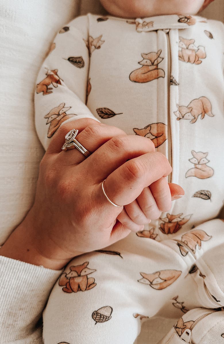 L'ovedbaby Organic Cotton Two-Way Zip Footie, Alternate, color, Foxy