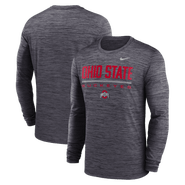Nike Men's Nike Black Ohio State Buckeyes Sideline Velocity Dri-FIT Long Sleeve T-Shirt