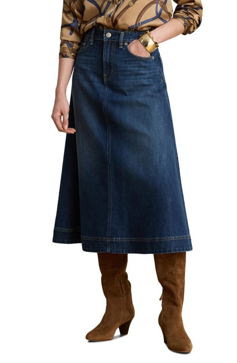 Denim Midi Skirt