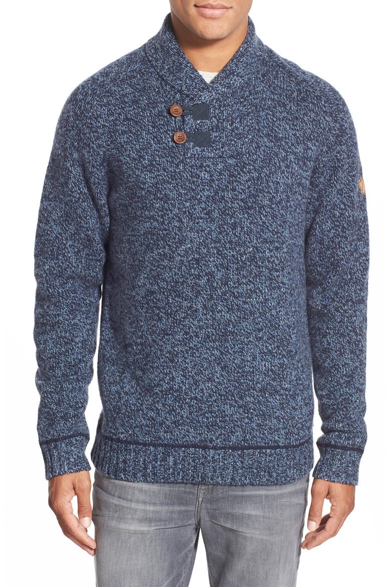 Lada Regular Fit Shawl Collar Sweater, Main, color, DARK NAVY