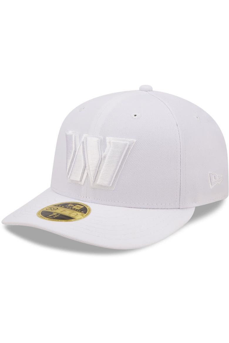 Men's New Era Washington Commanders White on White Low Profile 59FIFTY Fitted Hat, Main, color, White