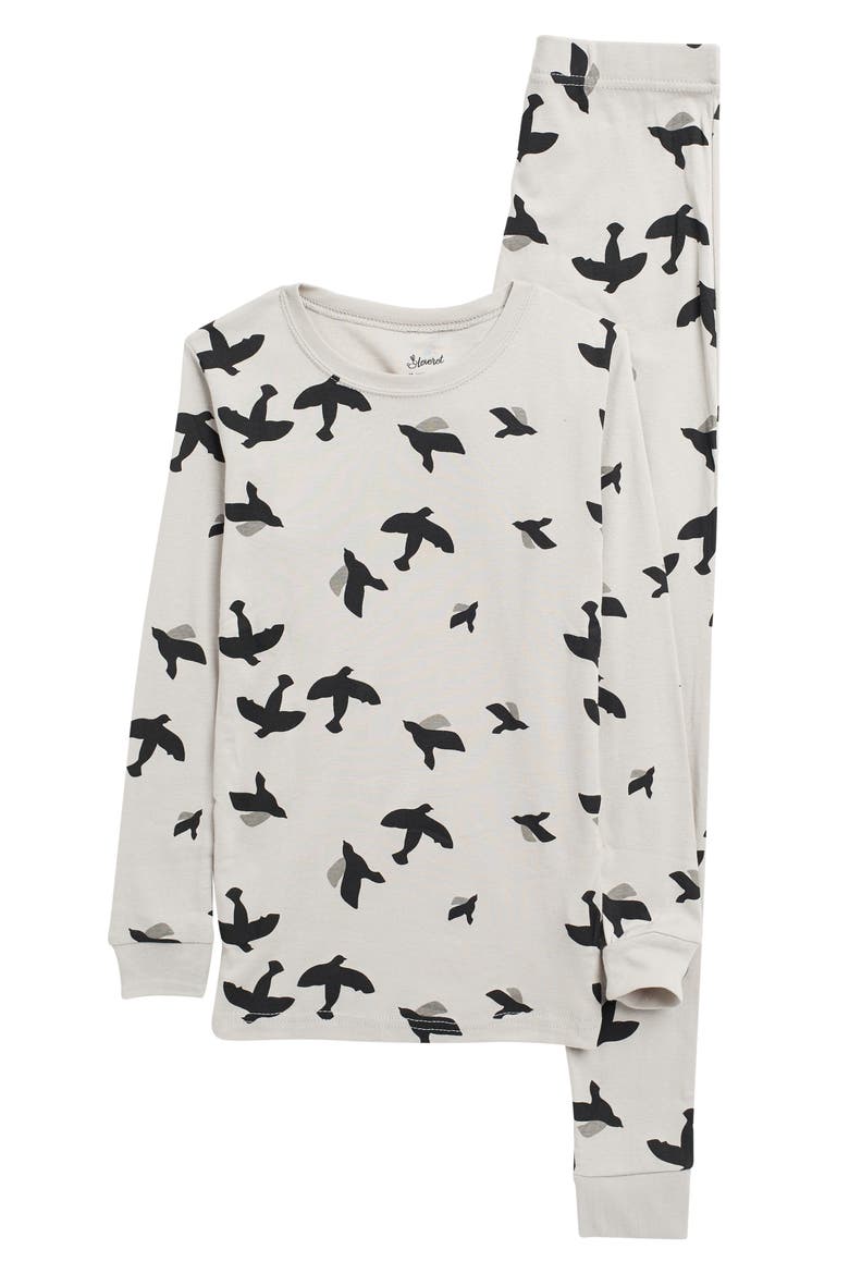 Kids Two-Piece Cotton Printed Matching Family Pajamas, Animal Friends, Main, color, BIRD