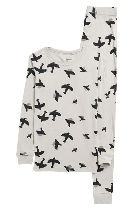 Kids Two-Piece Cotton Printed Matching Family Pajamas, Animal Friends