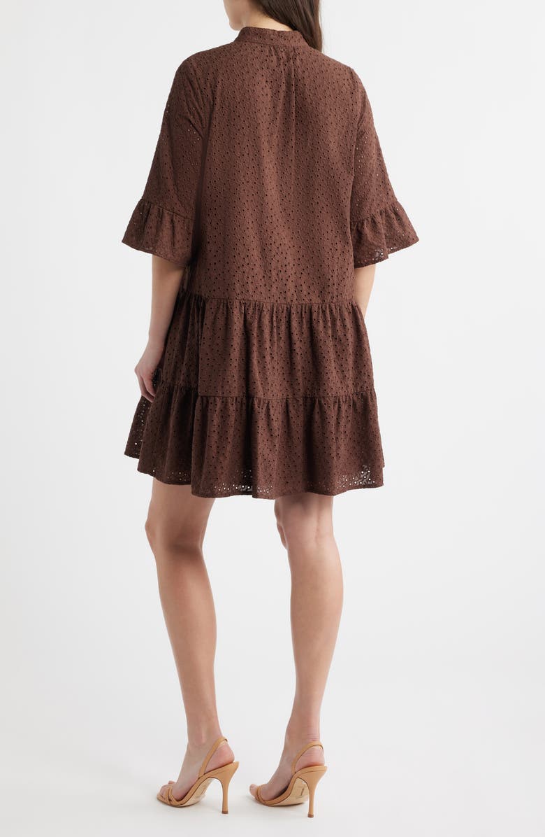 Anne Klein Eyelet Tiered Dress, Alternate, color, 