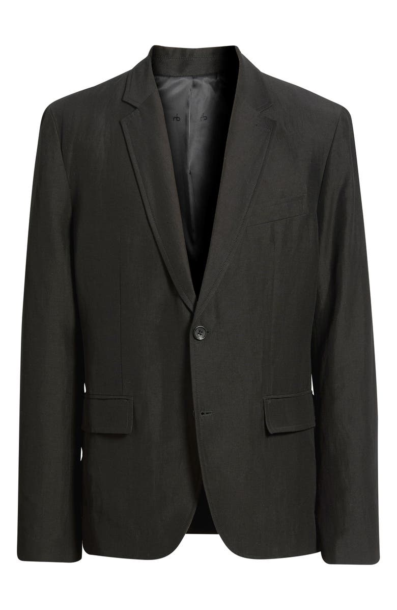 rag & bone Skeleton Wool & Linen Sport Coat, Main, color, Black