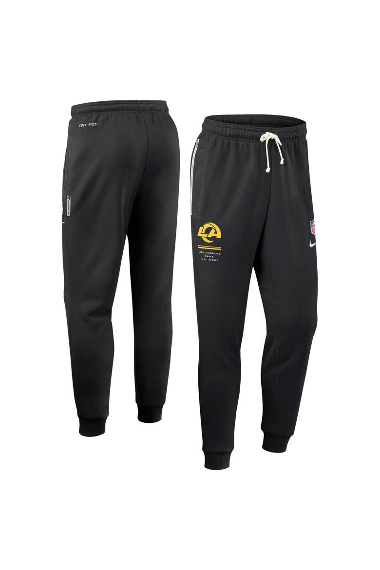 Men's Nike Black Los Angeles Rams Sideline Standard Issue Touchback Kick Dri-FIT Taper Pants, Main, color, Black