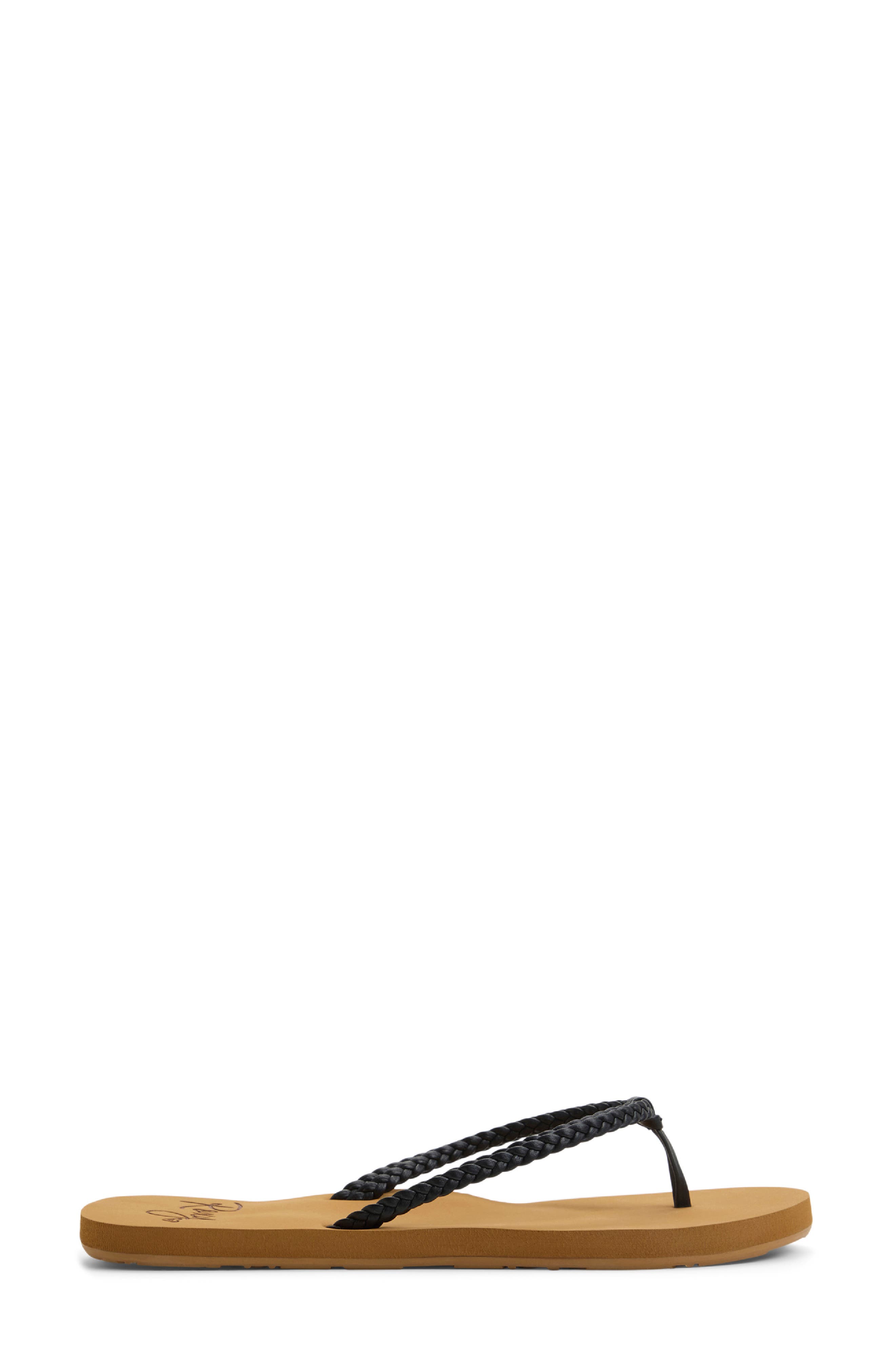 Roxy Costas Flip Flop, Alternate, color, Black
