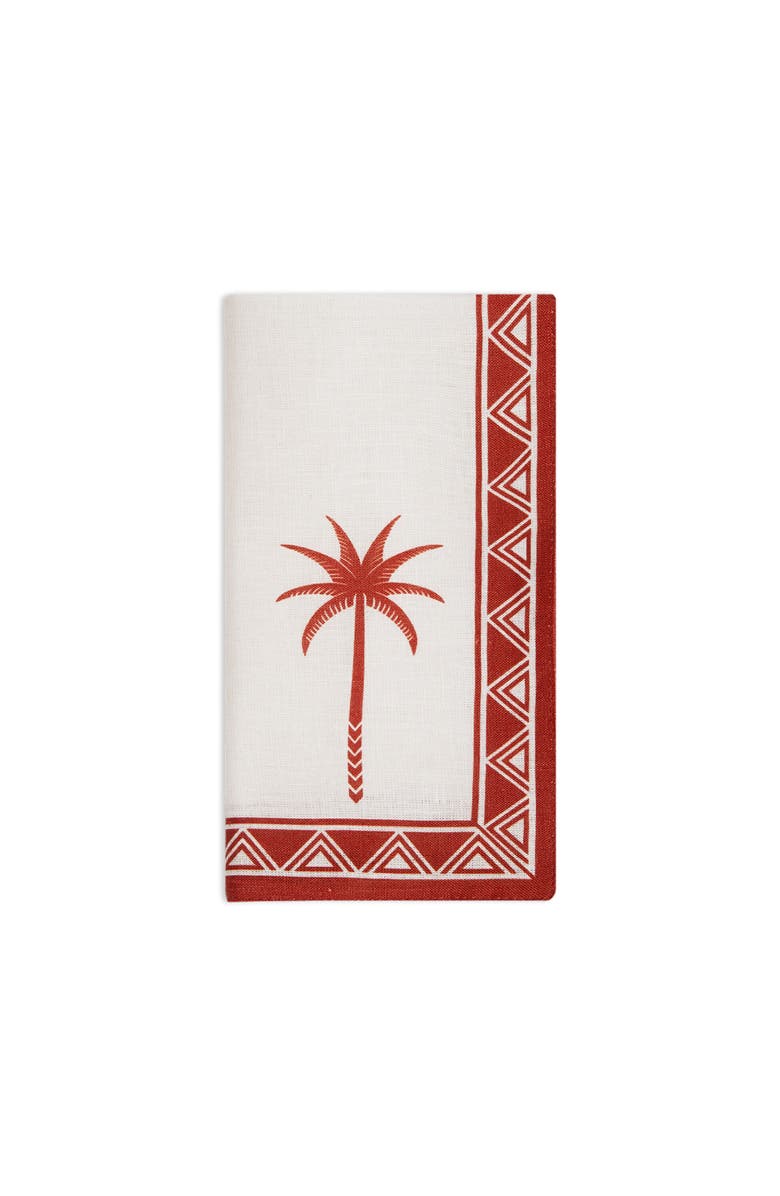 La DoubleJ Large Napkins Set Of 2, Alternate, color, Date Palms Napkin Mattone