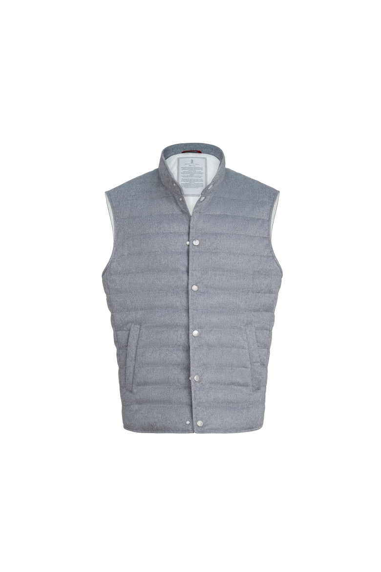 Cashmere flannel down jacket, Alternate, color, Grey