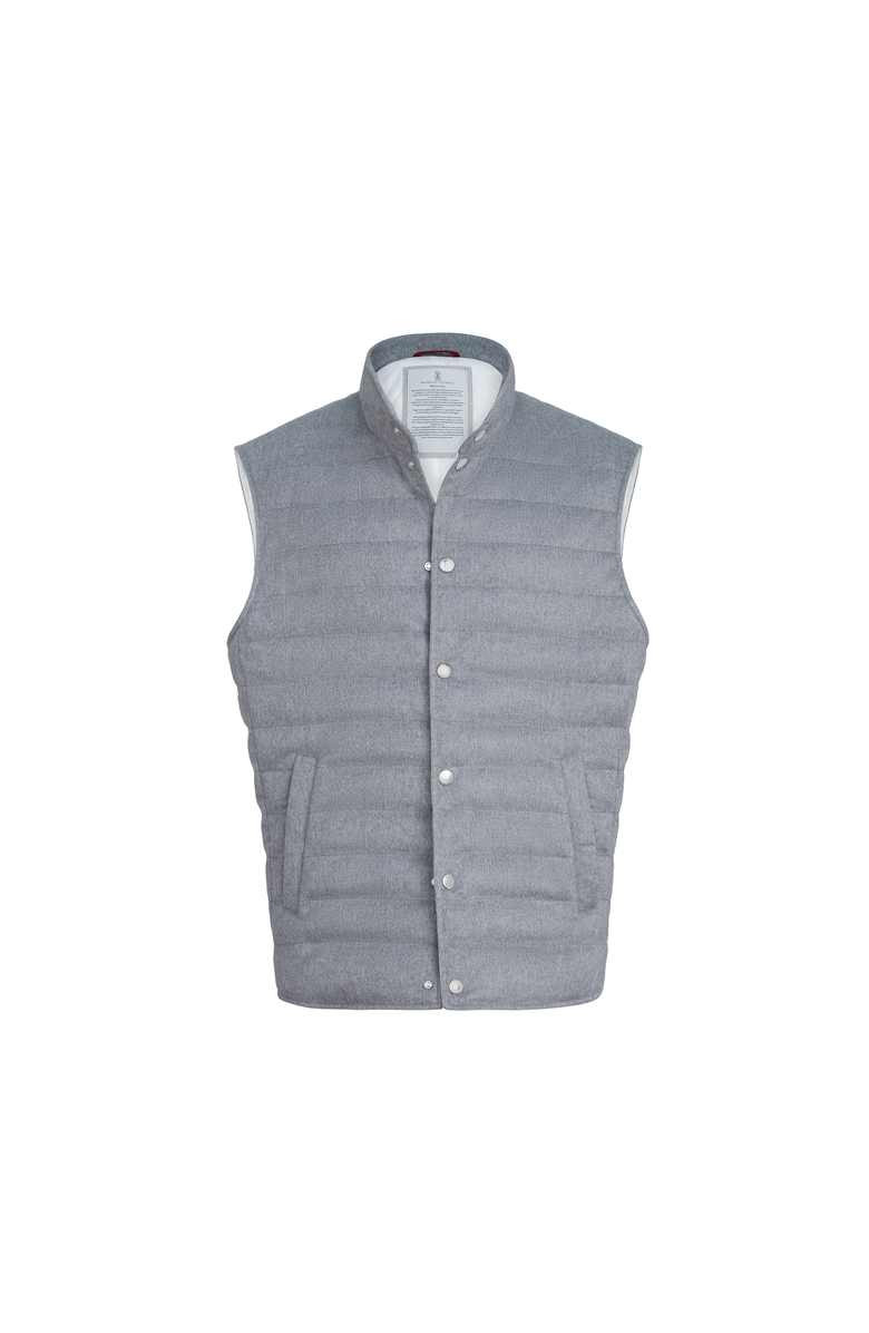 Brunello Cucinelli Cashmere flannel down jacket, Alternate, color, Grey