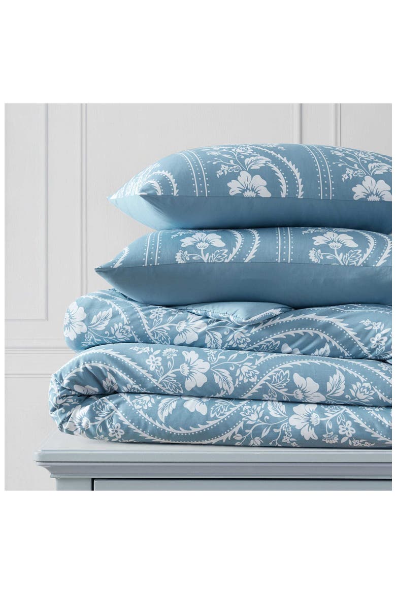 Sophia Stripe Cotton Sateen Duvet Set, Alternate, color, MOUNTAIN RANGE