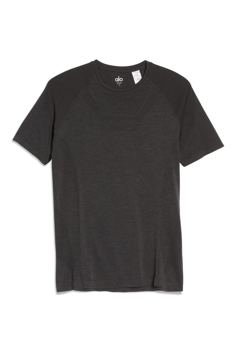 Amplify Seamless Technical T-Shirt, Alternate, color, BLACK HEATHER