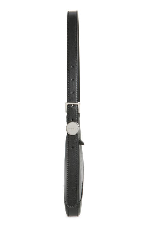 Marni Baguette Leather Shoulder Bag In Black