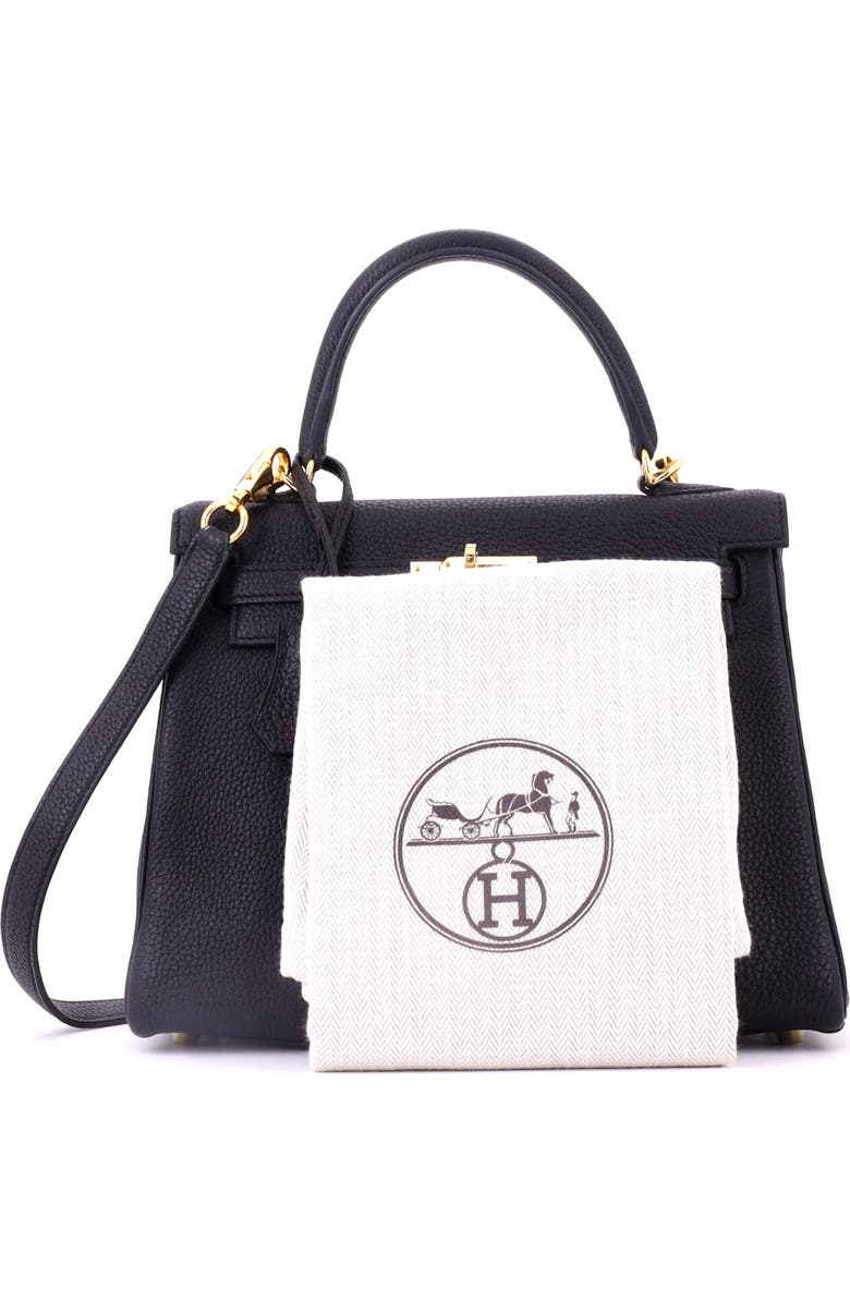 Pre-Owned Hermes Kelly Handbag Black Togo with Gold Hardware 25, Alternate, color, Noir