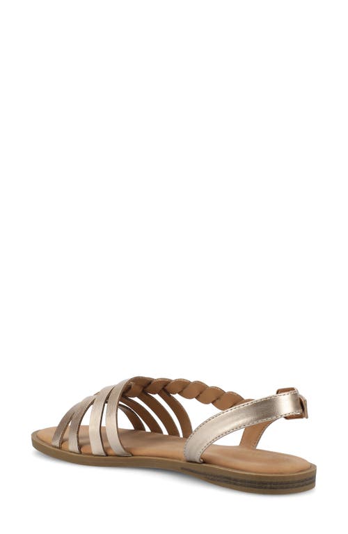 Journee Collection Solay Braided Strappy Sandal In Champagne