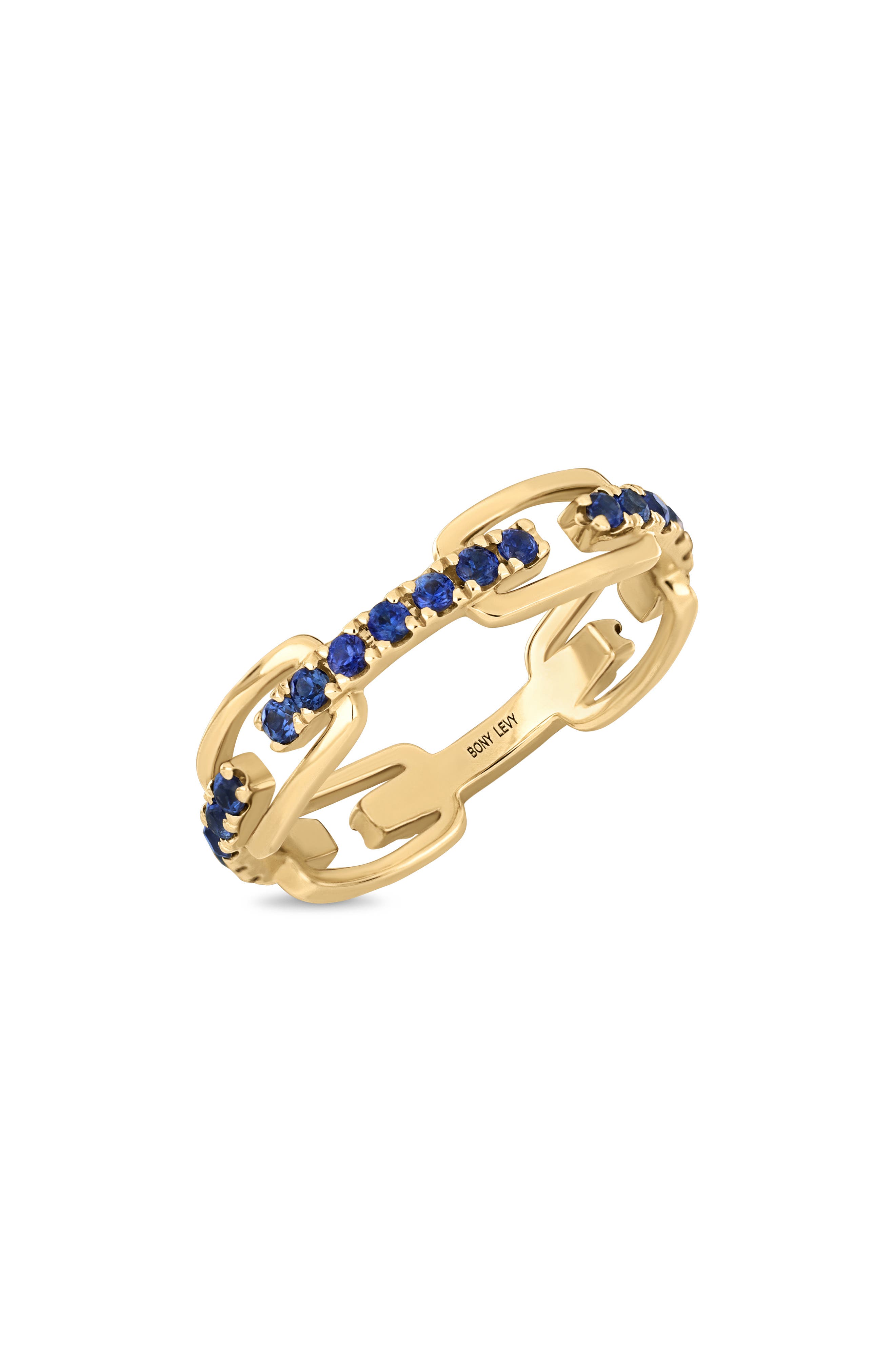 El Mar 18k Gold Sapphire Stackable Ring