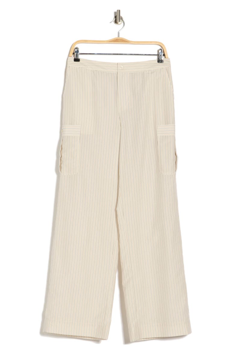 The Stripe Cotton & Silk Utility Pants, Alternate, color, CREAM MULTI