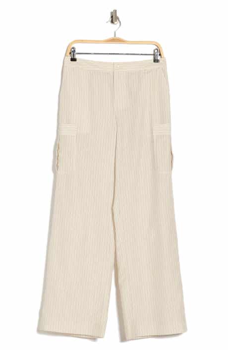 FRAME The Stripe Cotton & Silk Utility Pants