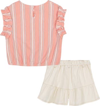 Stripe Top & Shorts Set