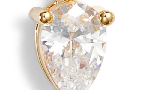Nordstrom Cubic Zirconia & Faux Pearl Linear Drop Earrings In Clear- White- Gold