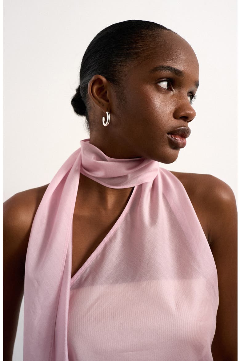 Scarf Open Back Halter Top, Alternate, color, LILAC