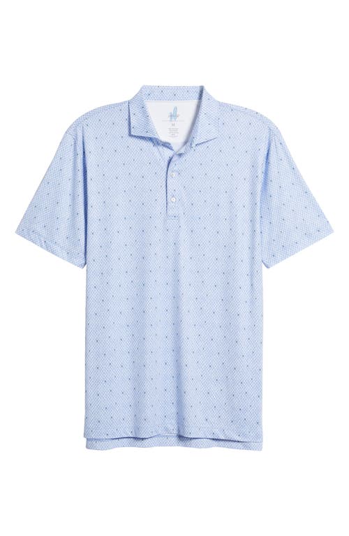 Johnnie-o Fernando Leaf Print Prep-formance Golf Polo In Seychelles