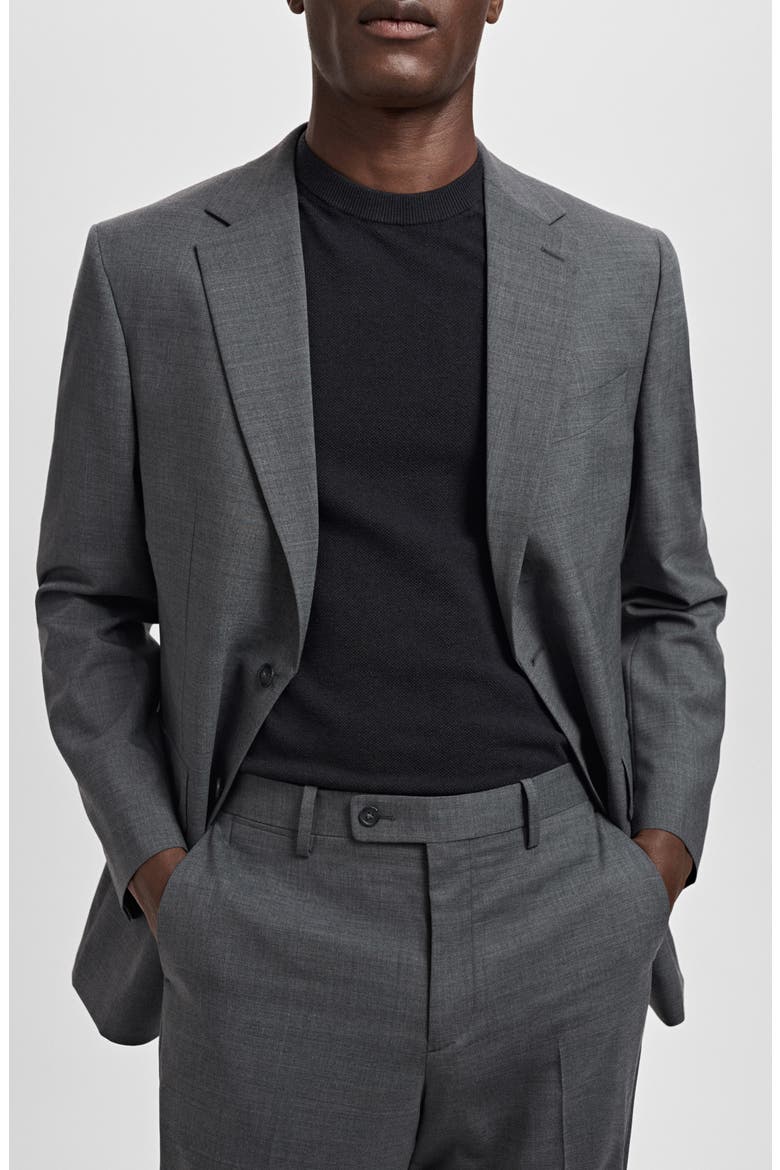 Turin Solid Wool Sport Coat, Alternate, color, GREY