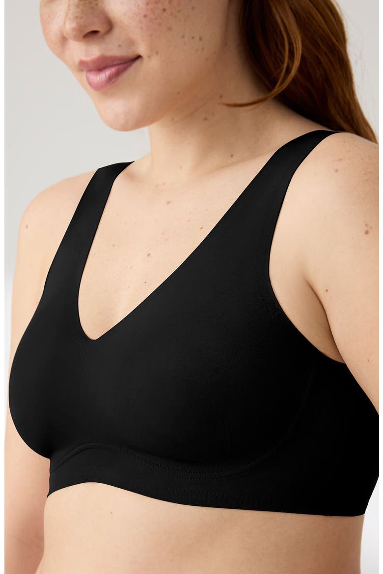 Body Lift V-Neck Bralette, Alternate, color, BLACK