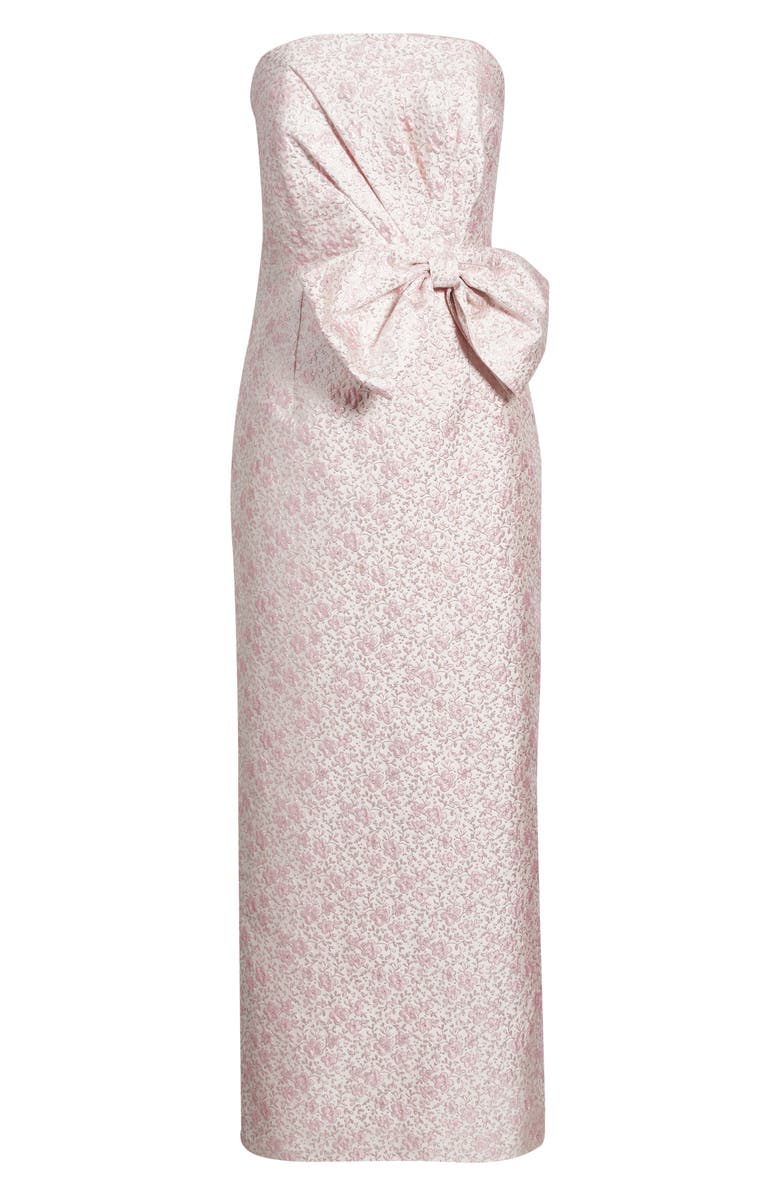 Lilly Pulitzer<sup>®</sup> Tiernan Metallic Floral Embroidery Strapless Column Gown, Alternate, color, Conch Shell Pink Ritsy Ditsy