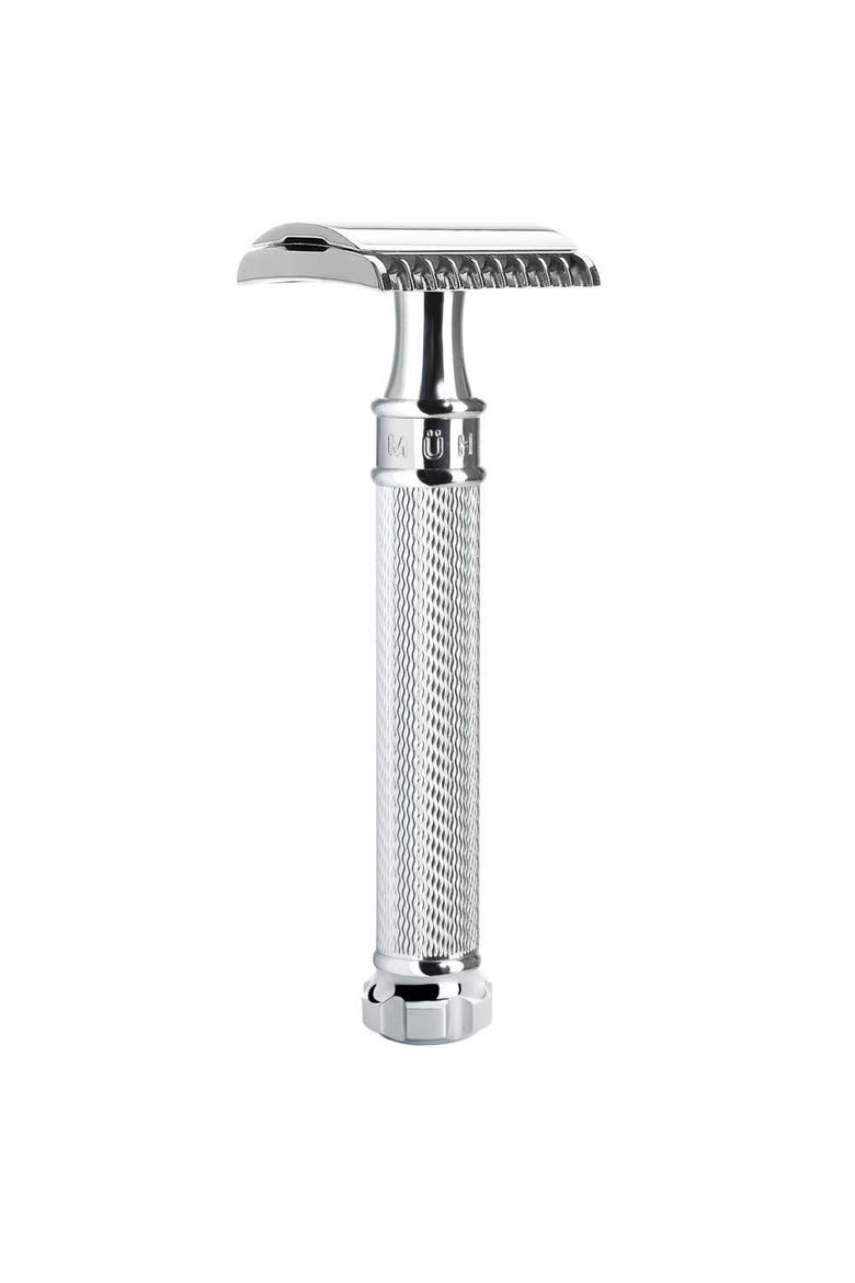 Traditional Chrome 'Twist' Safety Razor - Open Comb, Main, color, Chrome