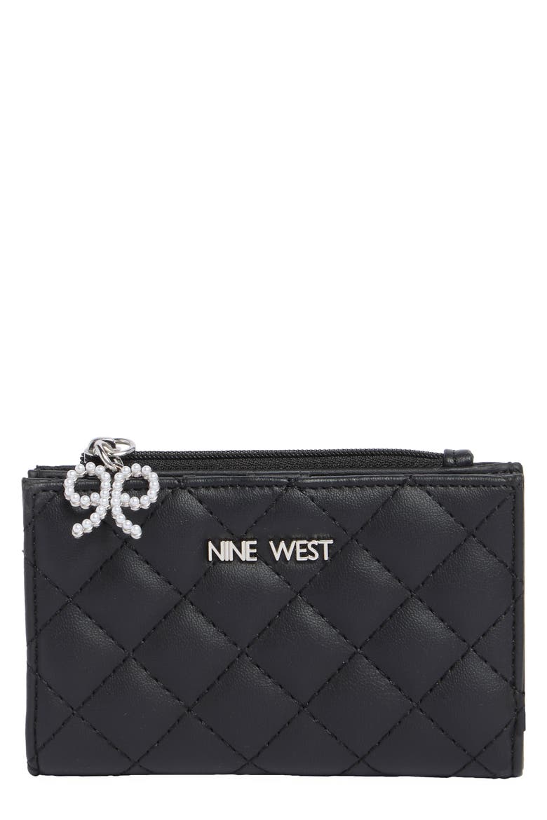 Clarimond Quilted ID Wallet, Main, color, BLACK