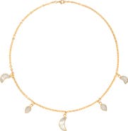 Freya Rose Petite Moon Necklace, Gold