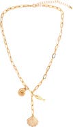 Panacea Shell & Fish Charm Lariat Necklace