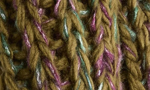 Melrose And Market Metallic Knit Scarf In Green