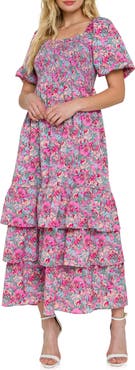 Free the Roses Floral Print Maxi Dress