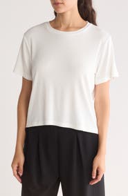 1.STATE Rib Jersey Boxy Crop T-Shirt