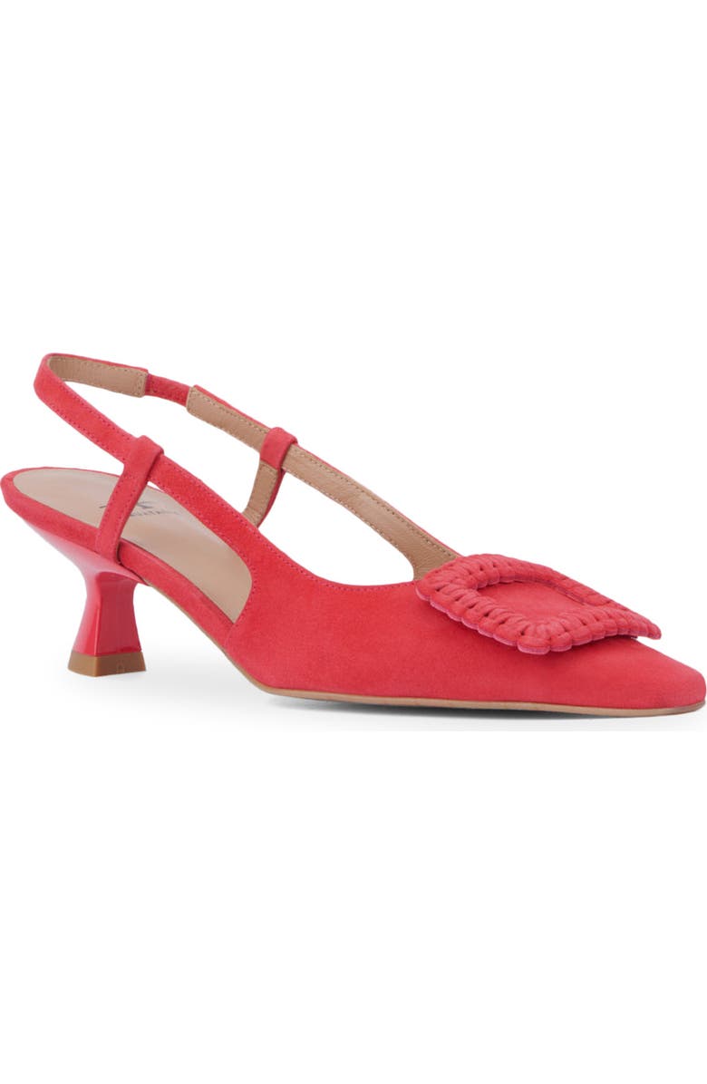 Aquatalia Arabella Kitten Heel Weatherproof Slingback Pump, Main, color, Raspberry