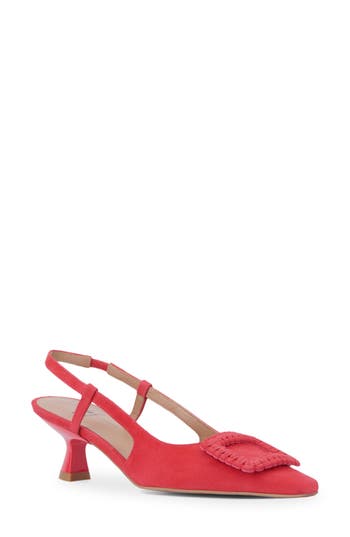 Aquatalia Arabella Kitten Heel Slingback Pump In Pink