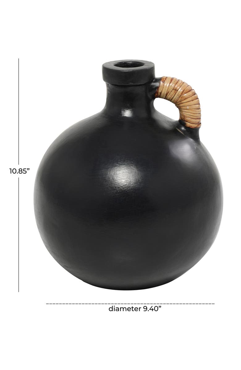 GINGER BIRCH STUDIO Terracotta Rattan Wrapped Jug Vase, Alternate, color, 