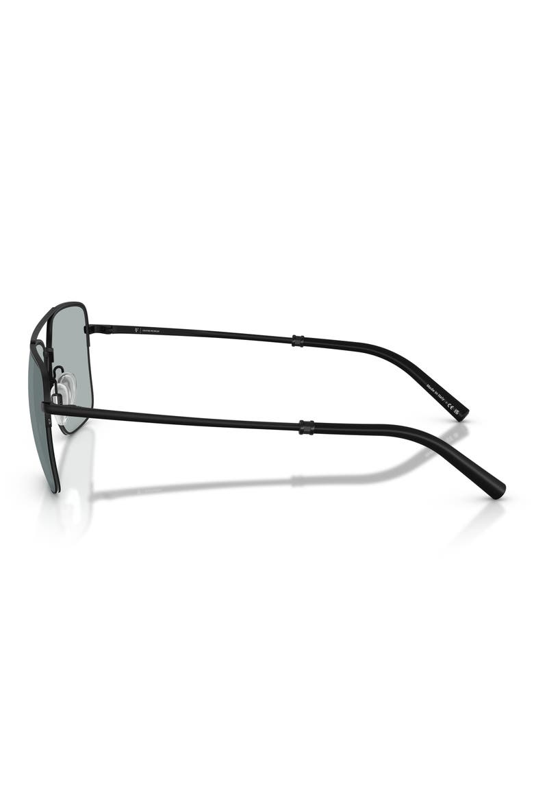 Roger Federer 56mm Polarized Pilot Sunglasses, Alternate, color, MATTE BLACK / BLACK
