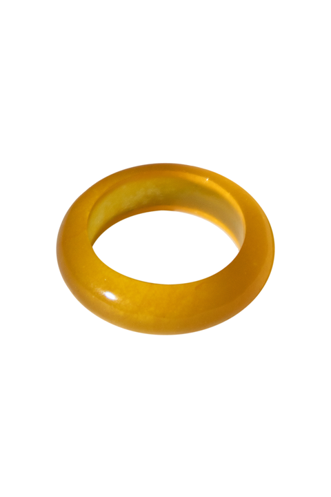 Carrie Yellow jade ring