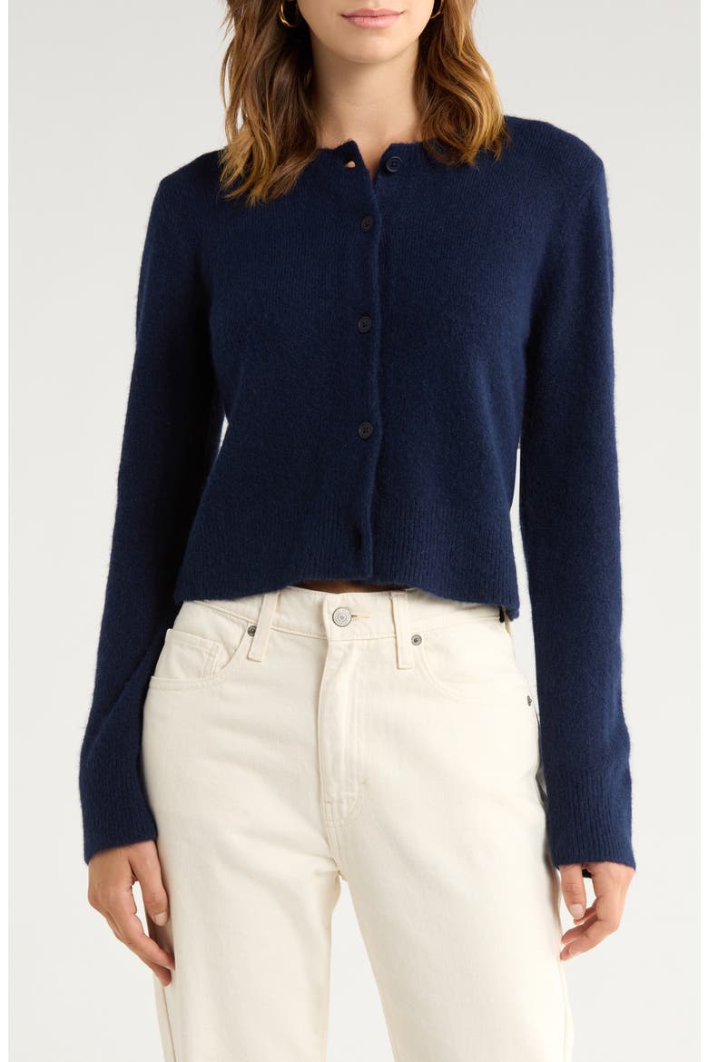 Matilda Crop Cardigan, Main, color, NAVY